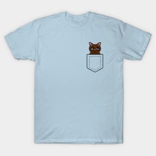 CUTE Cat In A Pocket For Cat Person T-Shirt